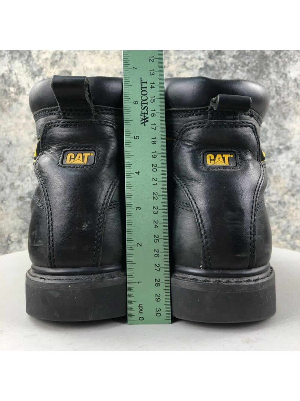 Caterpillar Men's Size 11 Black Leather Soft Toe Lace-Up Oil Resistant Work Boot - Picture 8 of 15